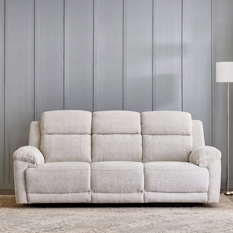 Castle Fabric 3-Seater Rocking Recliner - Grey