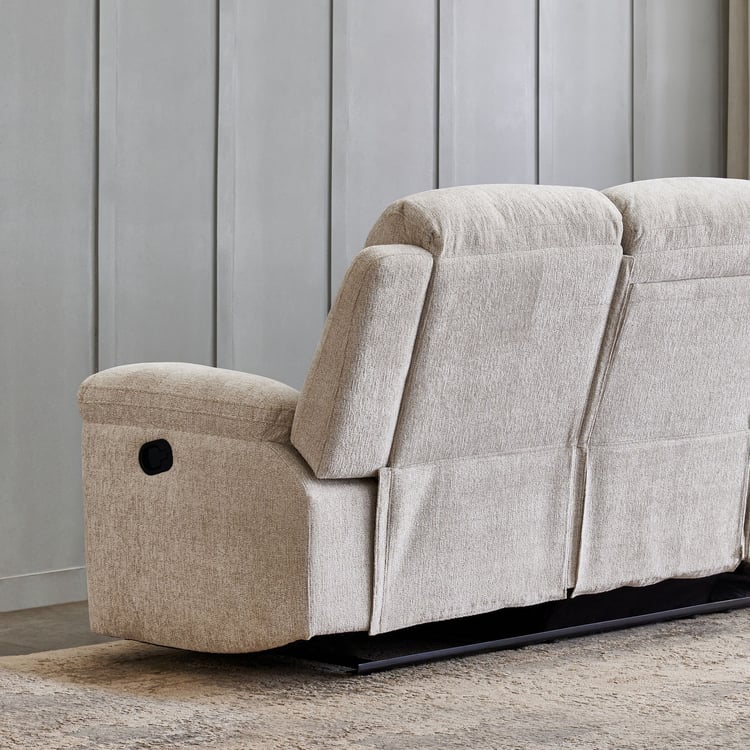 Castle Fabric 3-Seater Rocking Recliner - Grey