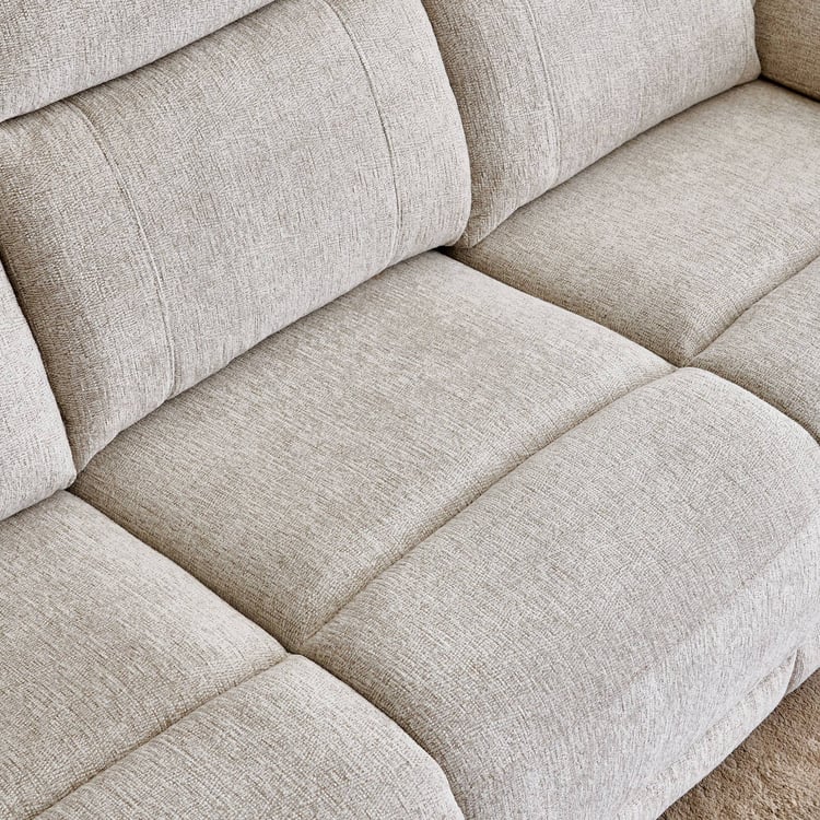 Castle Fabric 3-Seater Rocking Recliner - Grey