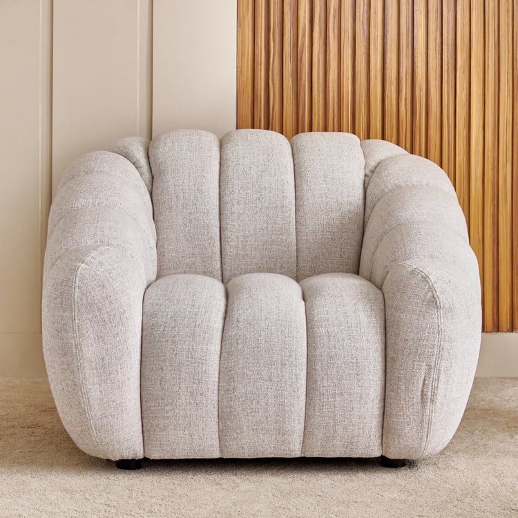 Alchemy Fabric 1-Seater Sofa - Off White