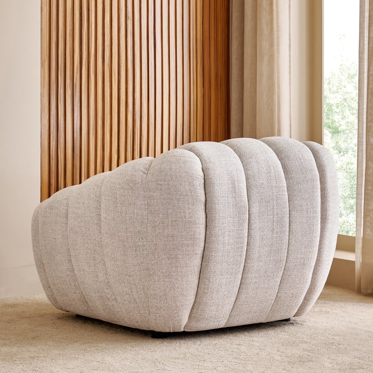 Alchemy Fabric 1-Seater Sofa - Off White