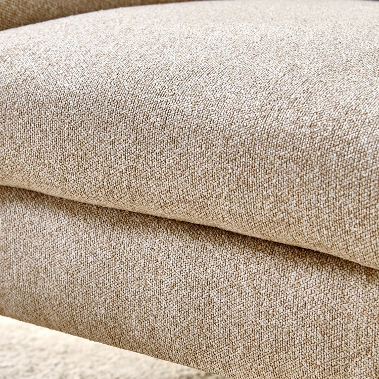 Clair Fabric Swivel Accent Chair with Cushion - Beige