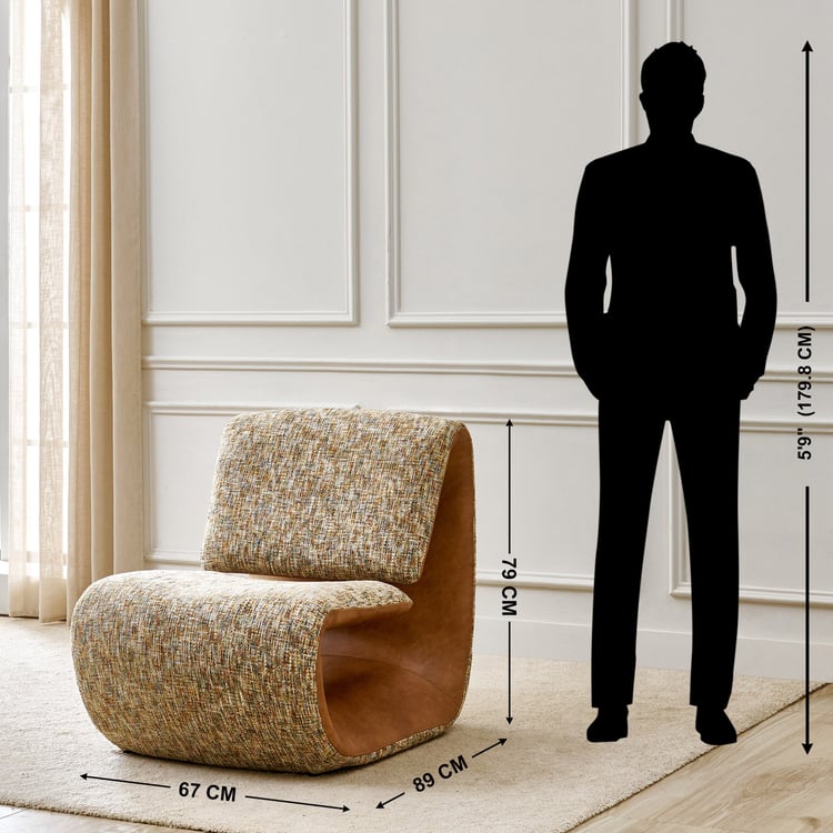 Positano Fabric Accent Chair - Beige
