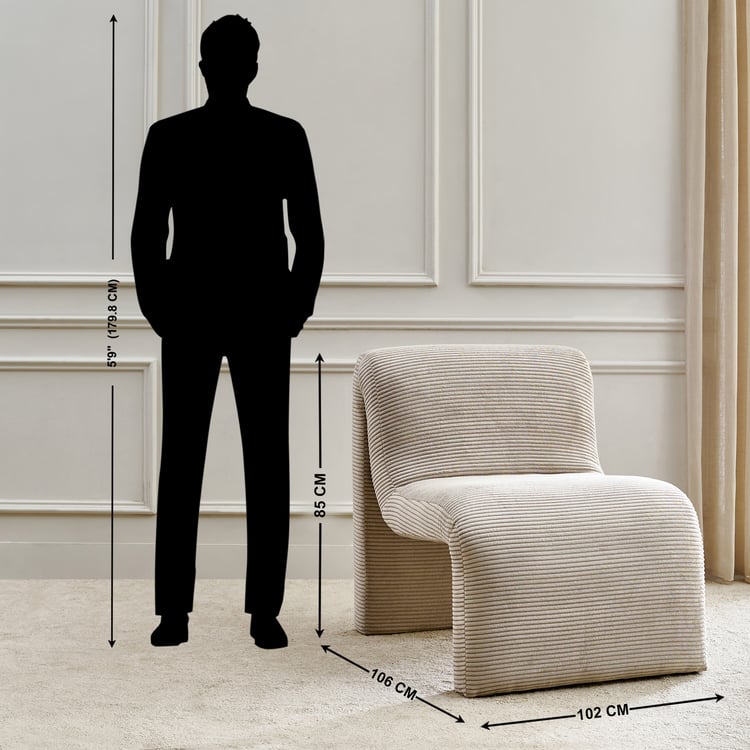 Radiance Fabric Accent Chair - Brown