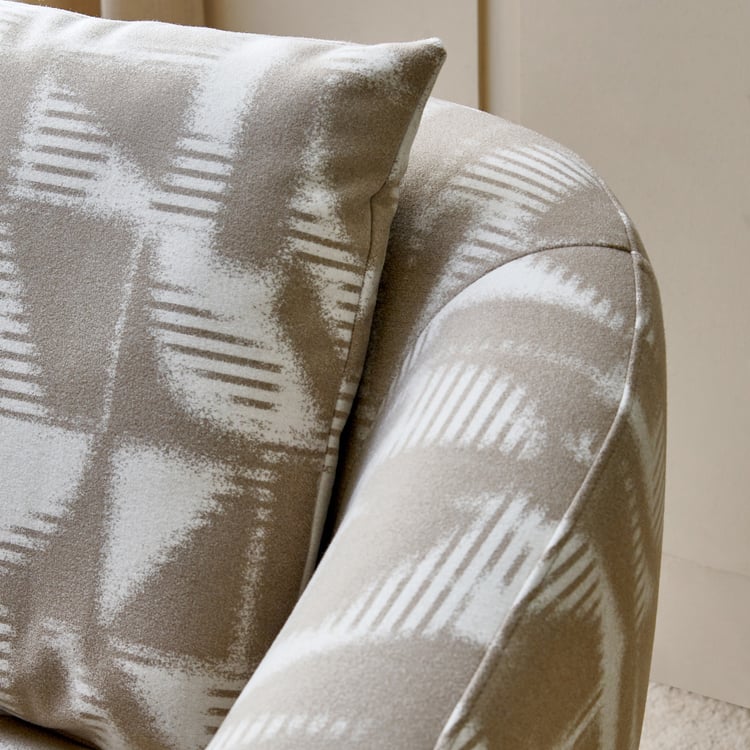 Santo Fabric Swivel Accent Chair with Cushion - Beige