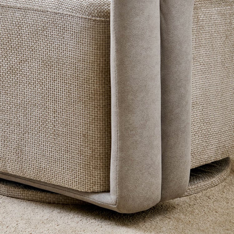 Vik Fabric Swivel Accent Chair - Greige