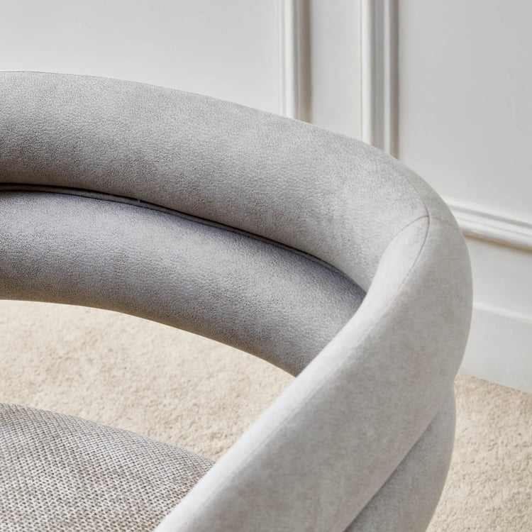 Vik Fabric Swivel Accent Chair - Greige