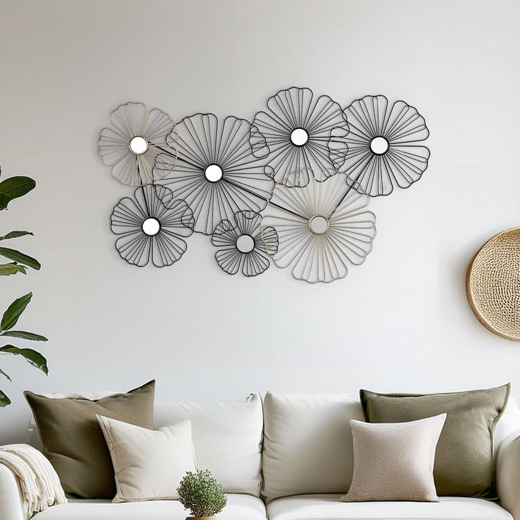 Panorama Fresco Metal Flower Wall Accent