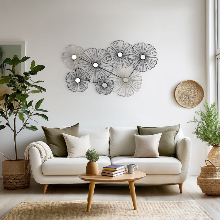 Panorama Fresco Metal Flower Wall Accent