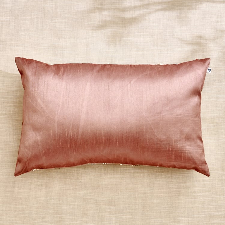 Monalisa Mocha Mousse Reverie Embroidered Filled Cushion - 50x30cm
