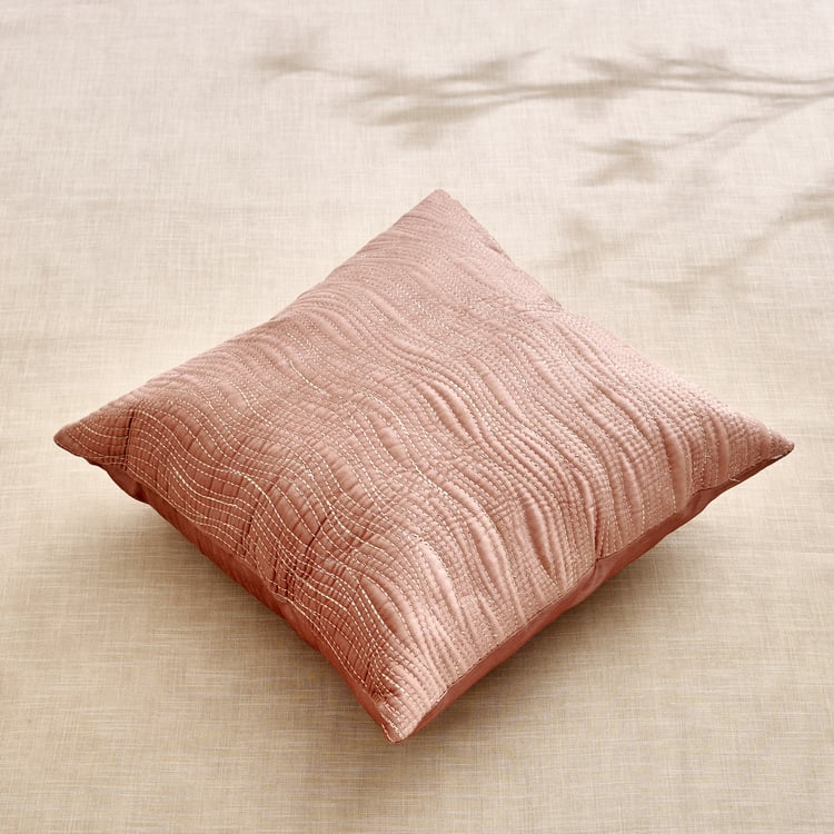Monalisa Mocha Mousse Acorn Embroidered Filled Cushion - 45x45cm