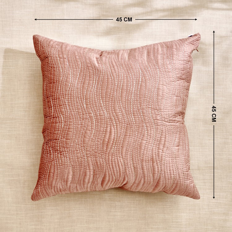 Monalisa Mocha Mousse Acorn Embroidered Filled Cushion - 45x45cm