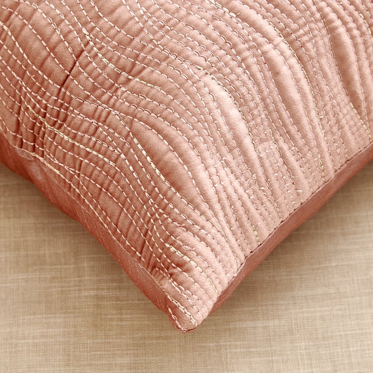 Monalisa Mocha Mousse Acorn Embroidered Filled Cushion - 45x45cm