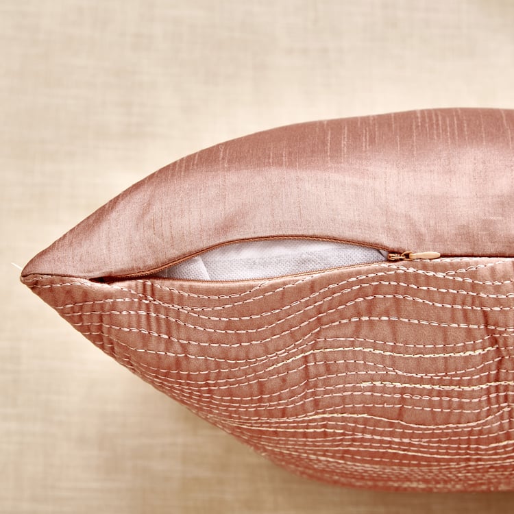 Monalisa Mocha Mousse Acorn Embroidered Filled Cushion - 45x45cm