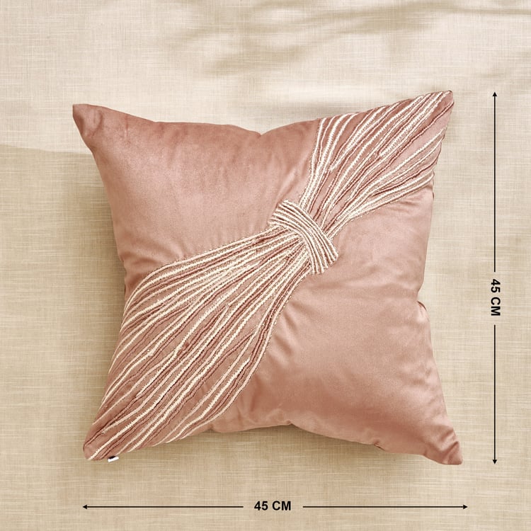 Monalisa Mocha Mousse Starlit Embroidered Filled Cushion - 45x45cm