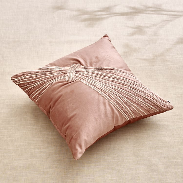 Monalisa Mocha Mousse Starlit Embroidered Filled Cushion - 45x45cm