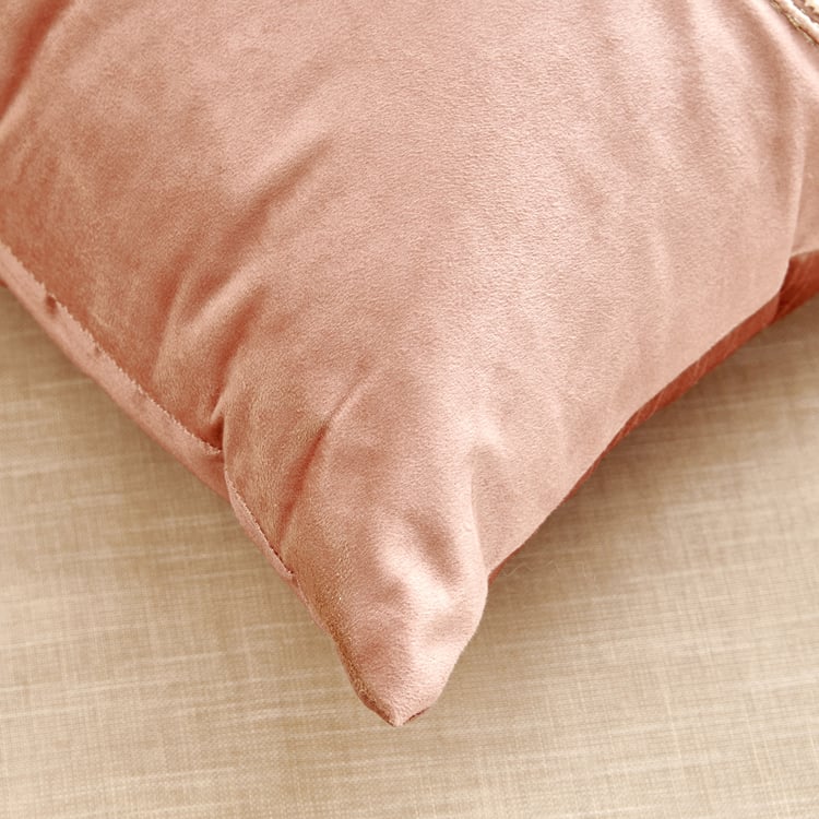Monalisa Mocha Mousse Starlit Embroidered Filled Cushion - 45x45cm