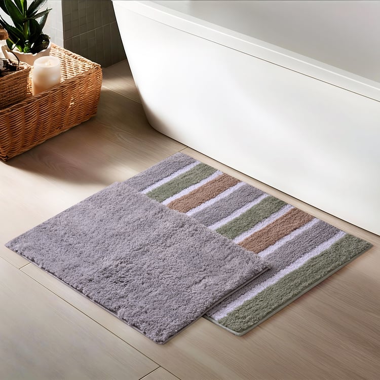 Fiesta Prime Set of 2 Striped Anti-Slip Bath Mats
