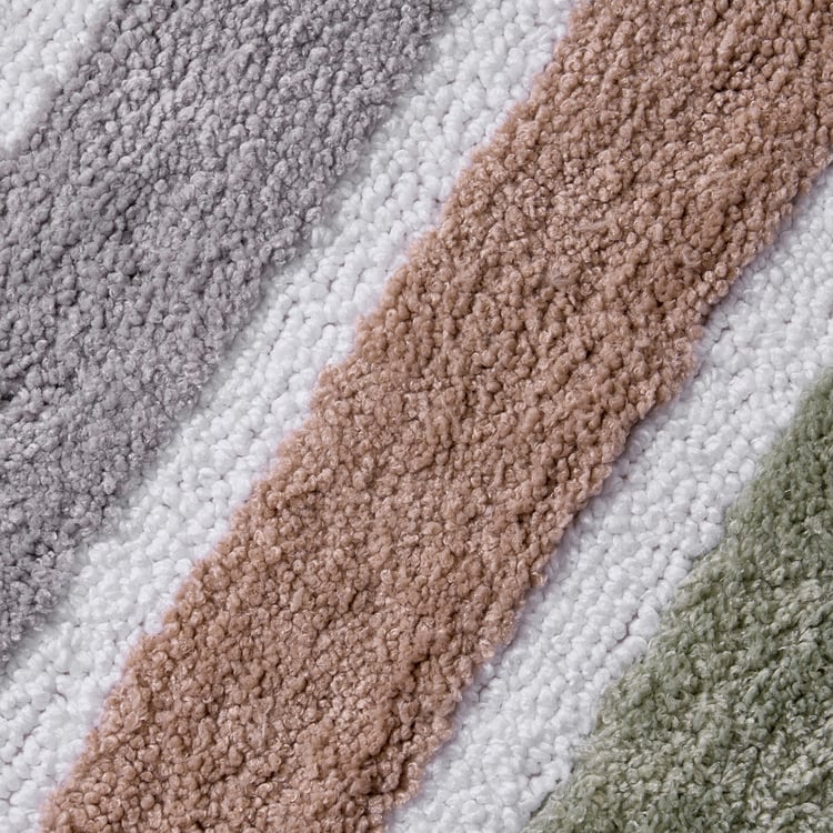 Fiesta Prime Set of 2 Striped Anti-Slip Bath Mats