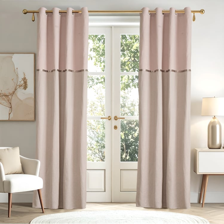 Elrene Whimsy Set of 2 Jacquard Light Filtering Door Curtains - 8.8ft (270cm)