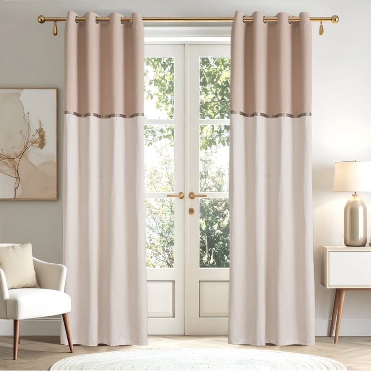 Elrene Whimsy Set of 2 Jacquard Light Filtering Door Curtains - 8.8ft (270cm)
