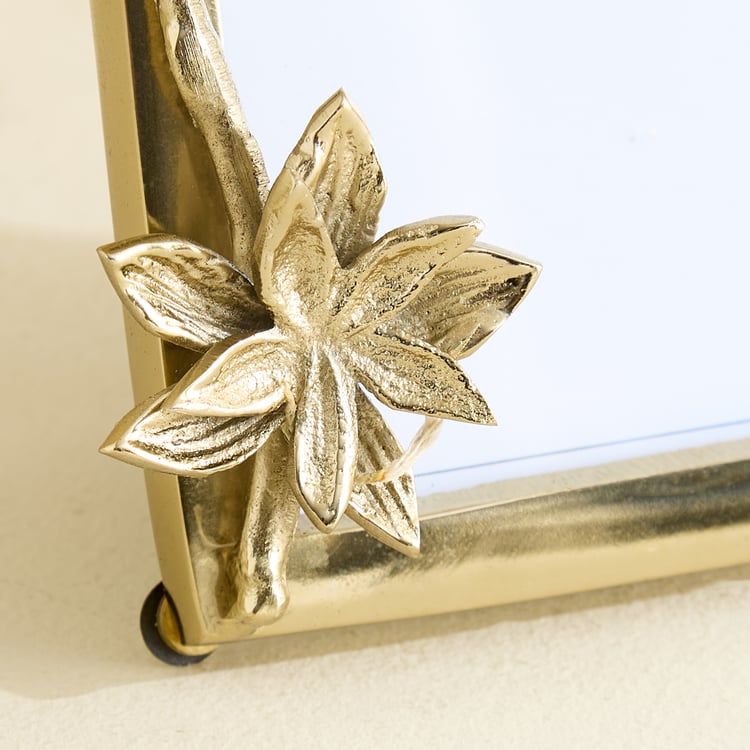 Brill Brew Metal Floral Photo Frame - 16x19cm