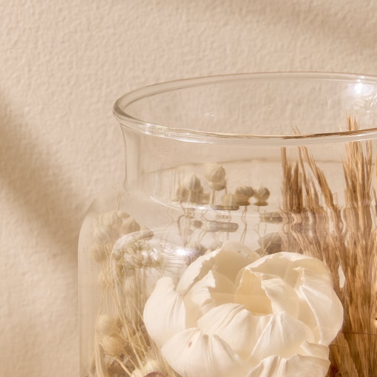 Fiesta Jasmine Potpourri Floral Arrangement in Glass Jar