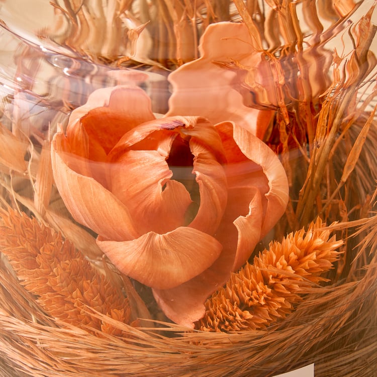 Fiesta Sandalwood Potpourri Floral Arrangement in Glass Jar