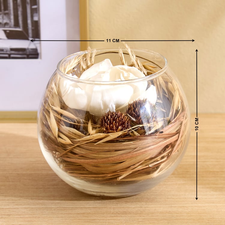 Fiesta Jasmine Potpourri Floral Arrangement in Glass Jar