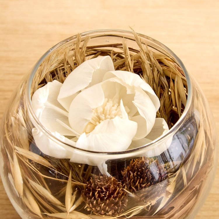 Fiesta Jasmine Potpourri Floral Arrangement in Glass Jar