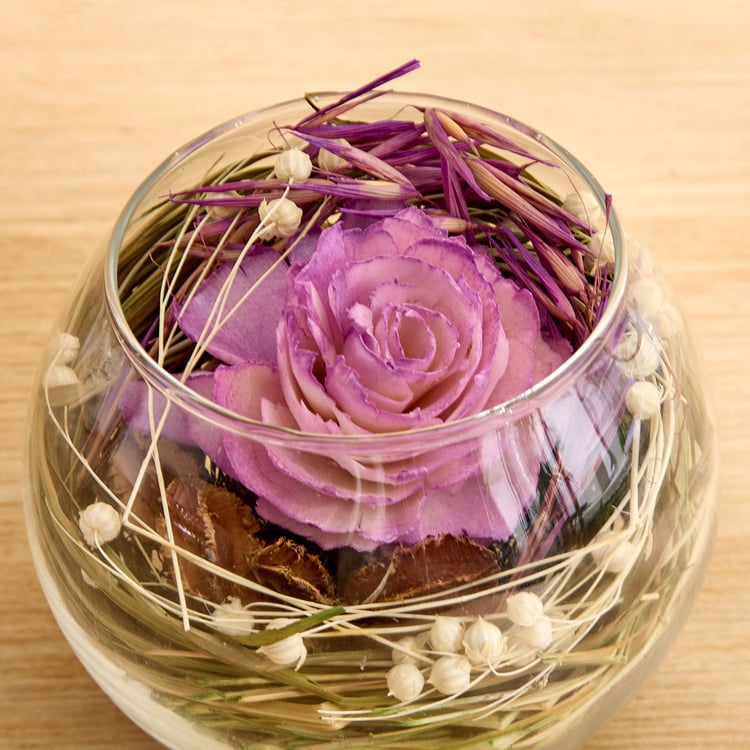 Fiesta Lavender Floral Potpourri Arrangement in Glass Jar