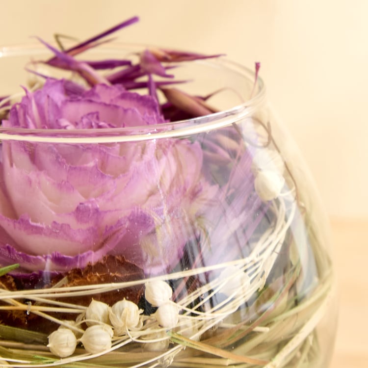 Fiesta Lavender Floral Potpourri Arrangement in Glass Jar