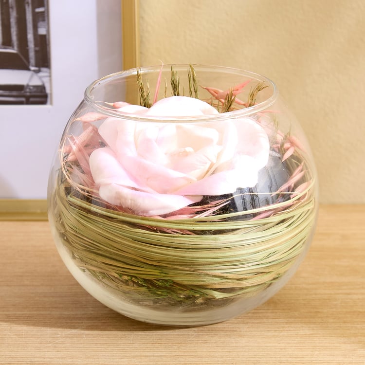 Fiesta Rose Potpourri Arrangement in Glass Jar