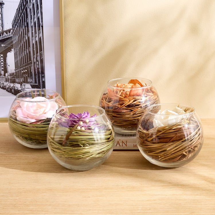 Fiesta Rose Potpourri Arrangement in Glass Jar