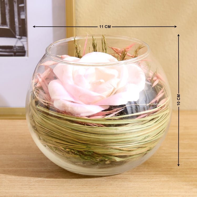 Fiesta Rose Potpourri Arrangement in Glass Jar