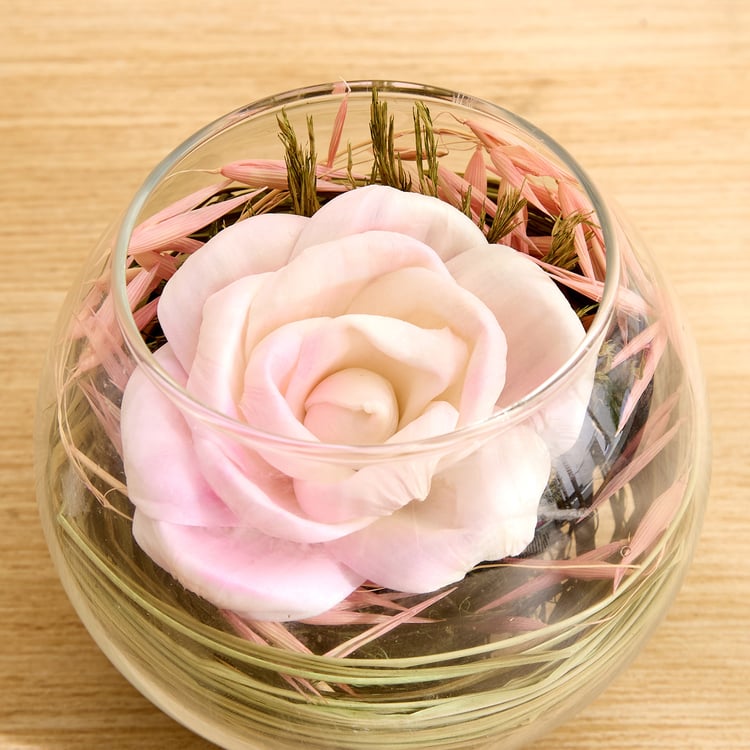 Fiesta Rose Potpourri Arrangement in Glass Jar