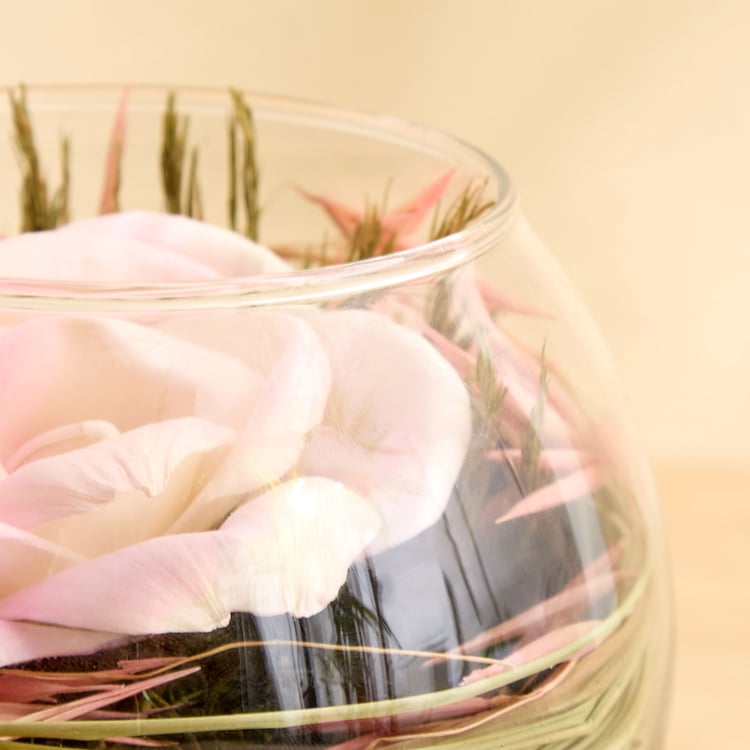 Fiesta Rose Potpourri Arrangement in Glass Jar