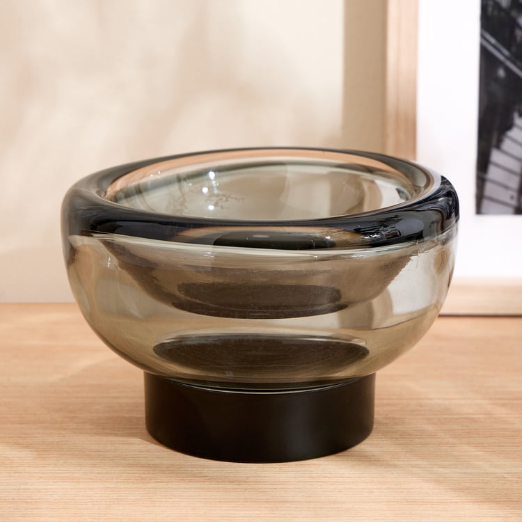 Alloy Demi Glass Decorative Bowl