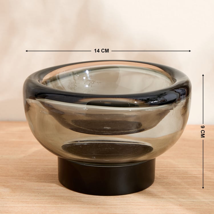 Alloy Demi Glass Decorative Bowl