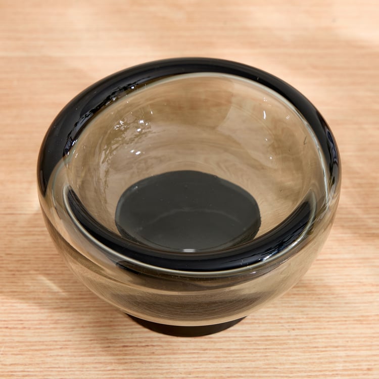 Alloy Demi Glass Decorative Bowl