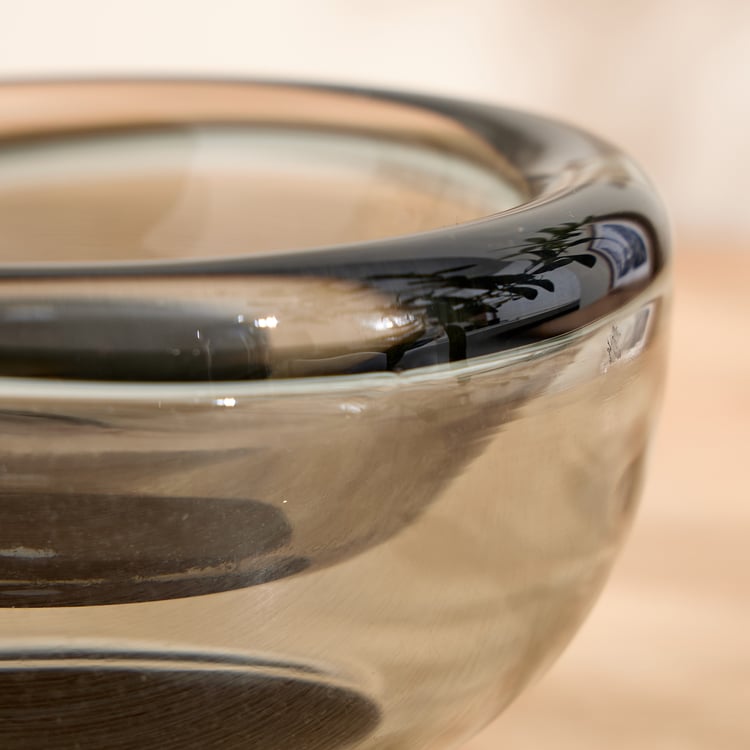 Alloy Demi Glass Decorative Bowl