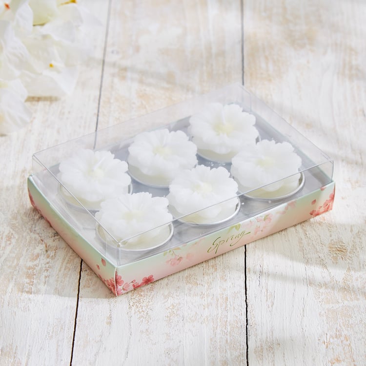 Vicente Ivy Set of 6 Floral Scented T-Light Candles