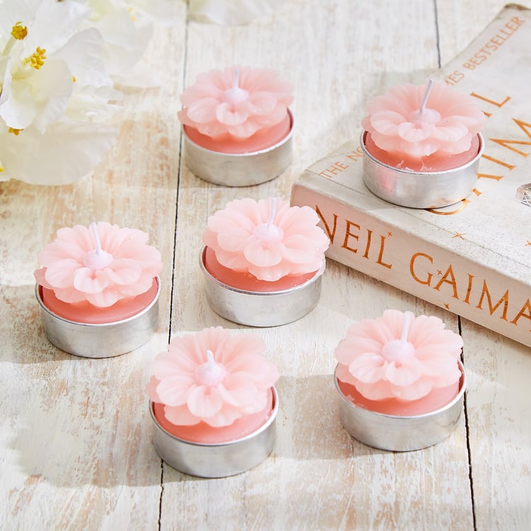 Vicente Ivy Set of 6 Floral Scented T-Light Candles