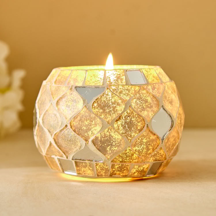 Rylee Rahi Glass Mosaic Votive Candle Holder