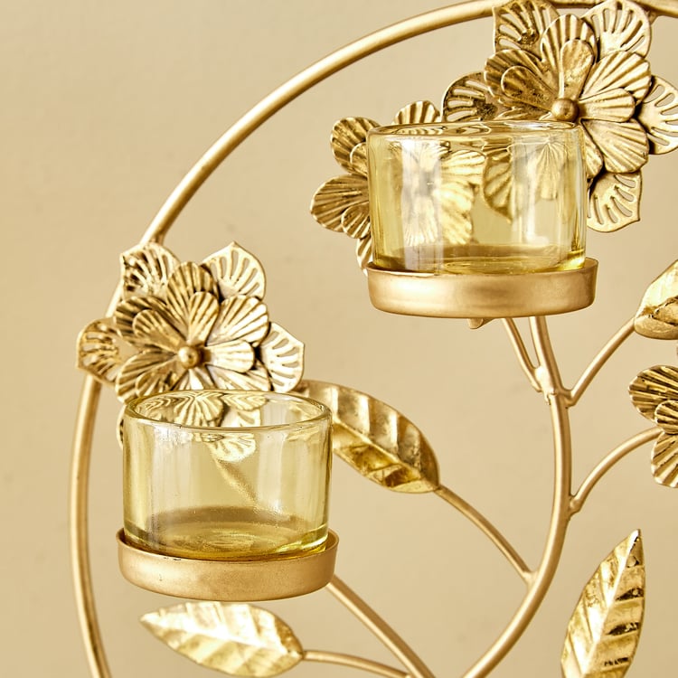 Rylee Metal Floral Multi T-Light Holder