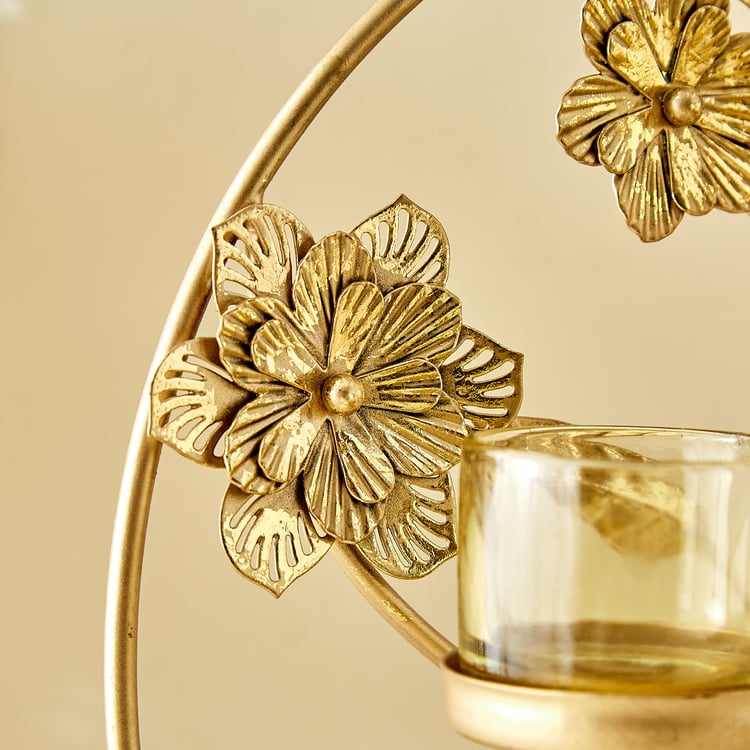 Rylee Metal Floral Multi T-Light Holder