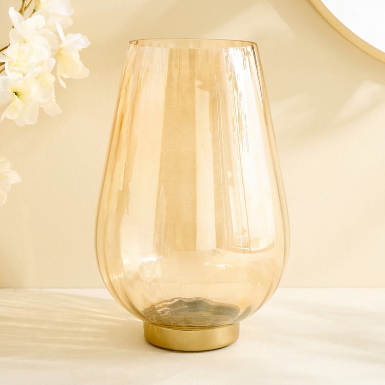 Rylee Ellara Glass Crackled Vase - Large