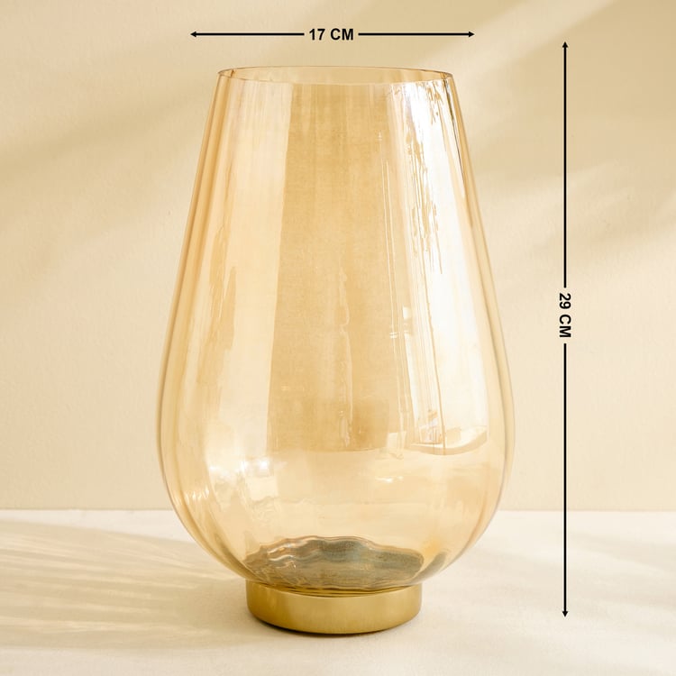 Rylee Ellara Glass Crackled Vase - Large