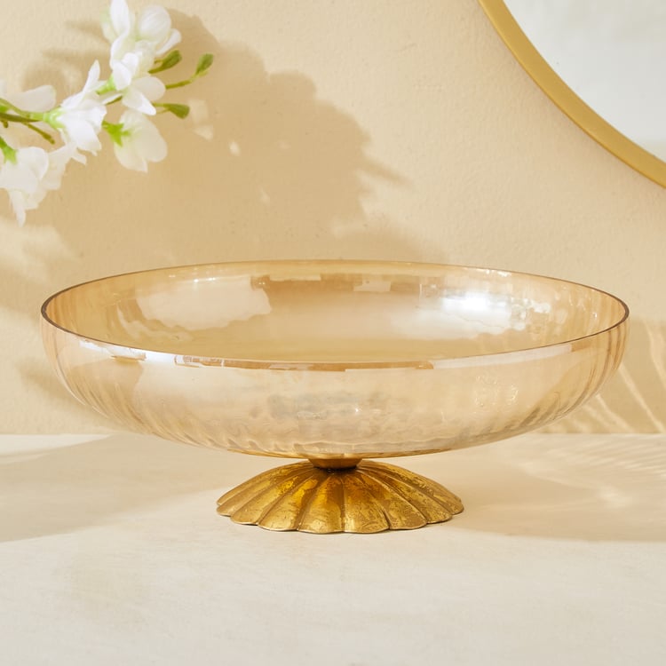 Rylee Ellara Glass and Metal Decorative Bowl
