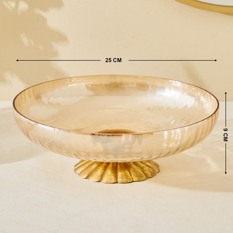 Rylee Ellara Glass and Metal Decorative Bowl